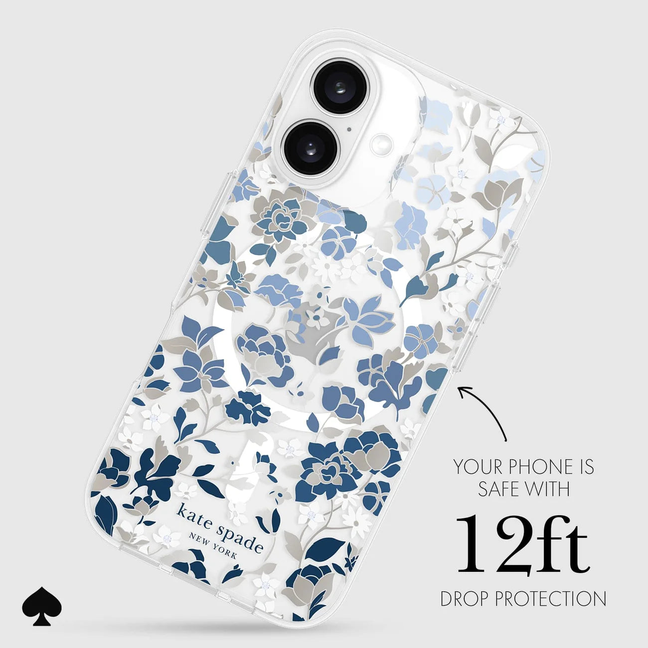 IPHONE 16 KATE SPADE NEW YORK FLOWERBED BLUE